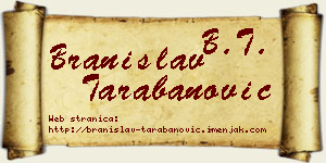 Branislav Tarabanović vizit kartica